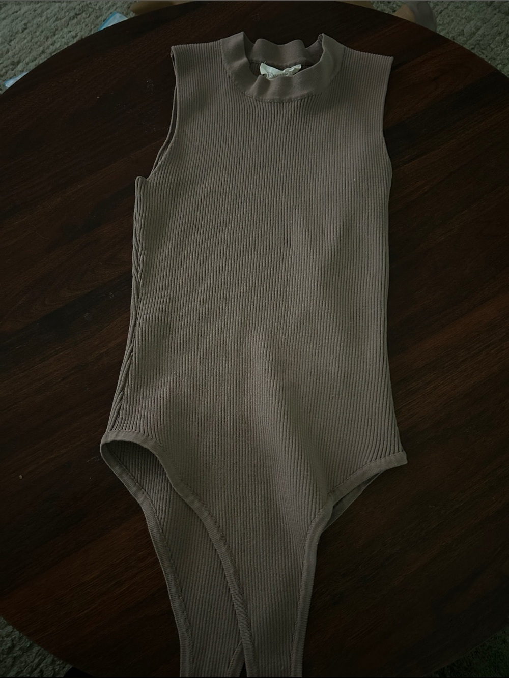 Sleeveless Ribbed One-Piece Bodysuit